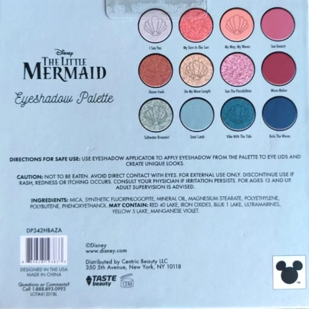 Disney The Little Mermaid Eyeshadow 12 Shades Palette